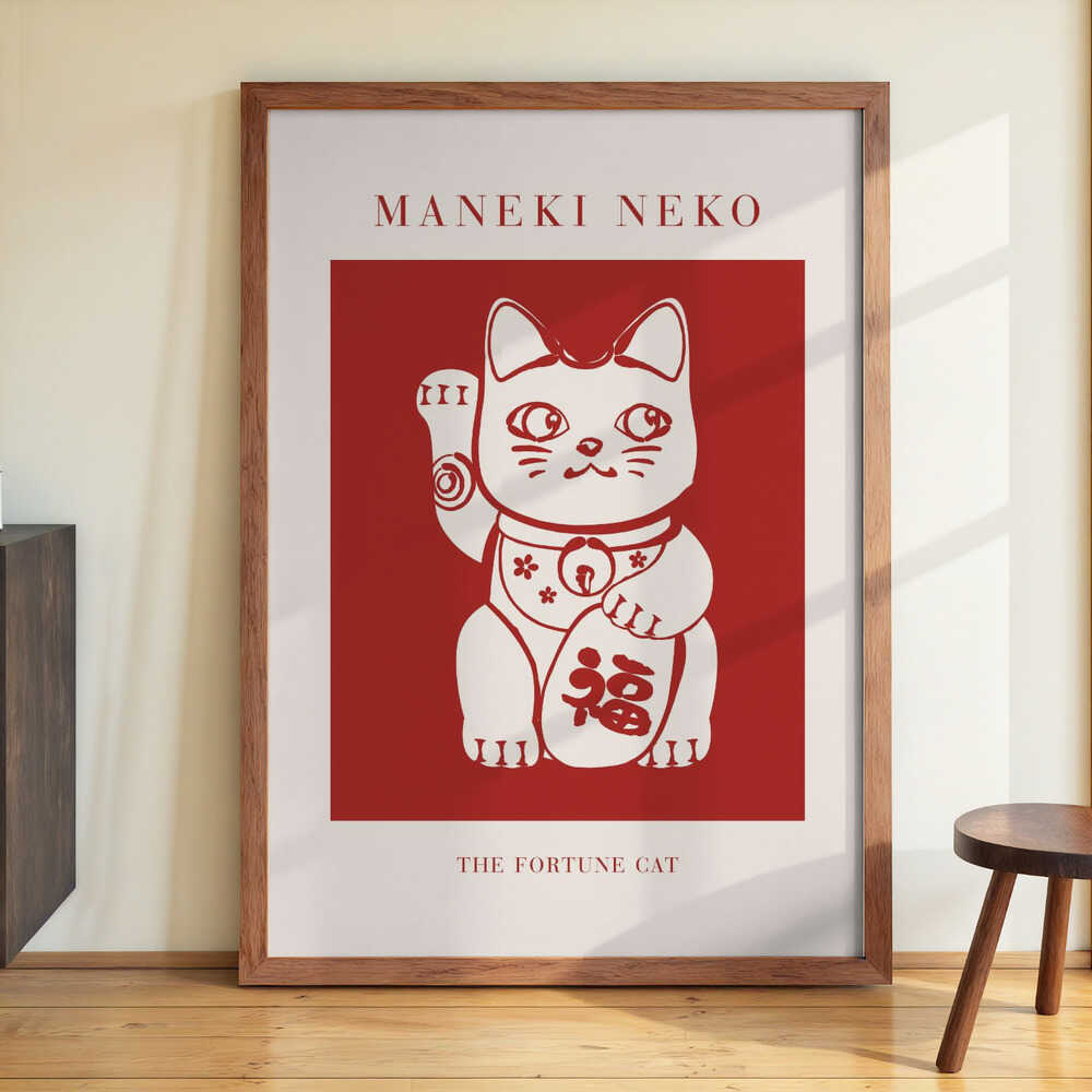 Maneki-Neko Cat Red by KsanaKalpa