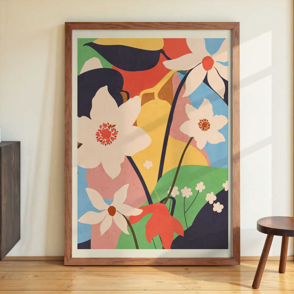 Abstract Art Landscape Flowers by ThingDesign