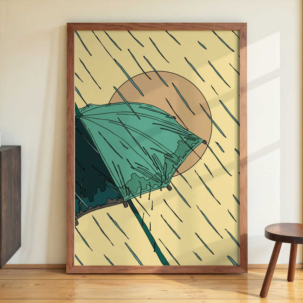 Umbrella in the Rain by Nicholas