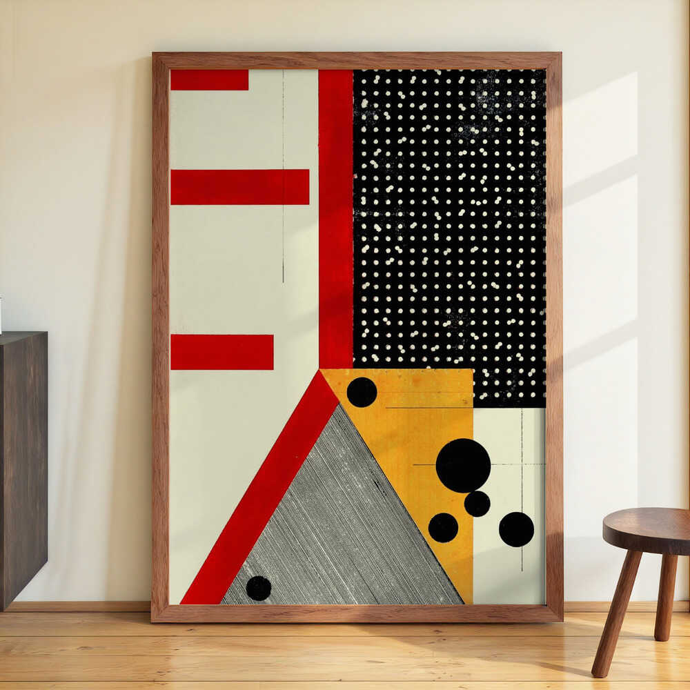 Bold Red Lines and Black Dots by Petr Strnad
