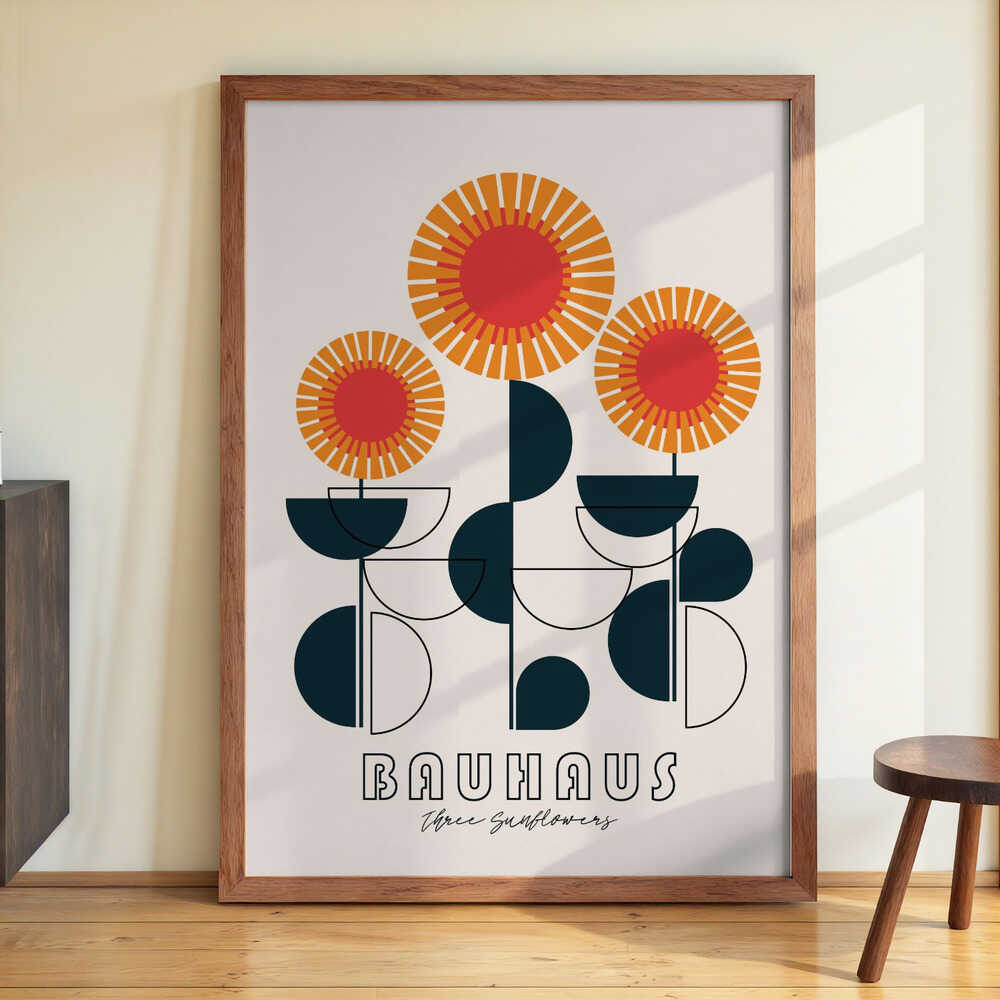 Bauhaus - Three Sunflowers by CATS AND DOTZ