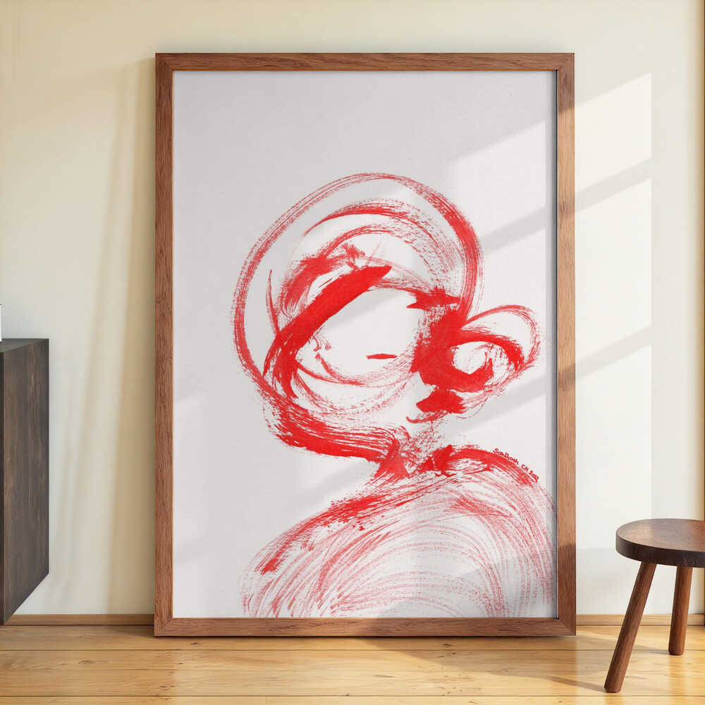 Swirling Red Essence by Santhosh ch