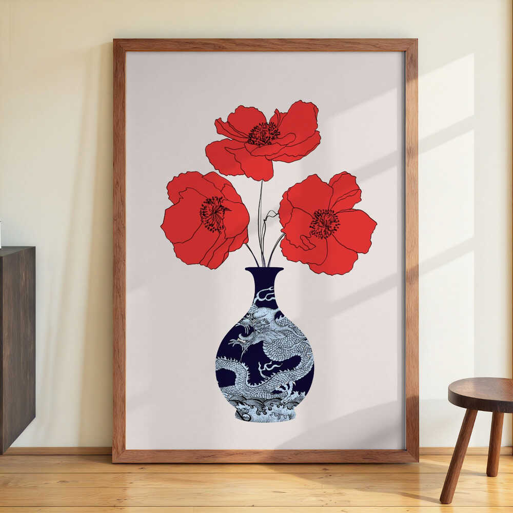 Three Poppies by CATS AND DOTZ