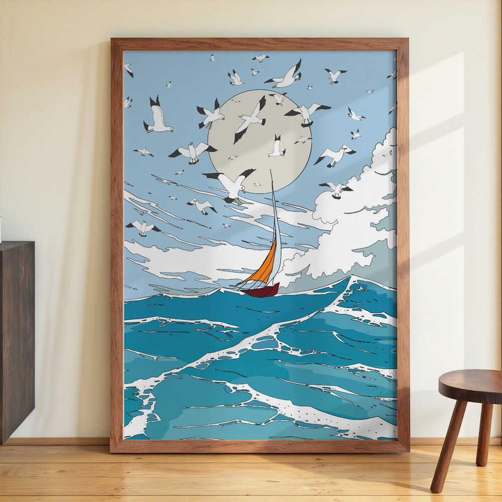 Seelandschaft und Möwen von Nicholas