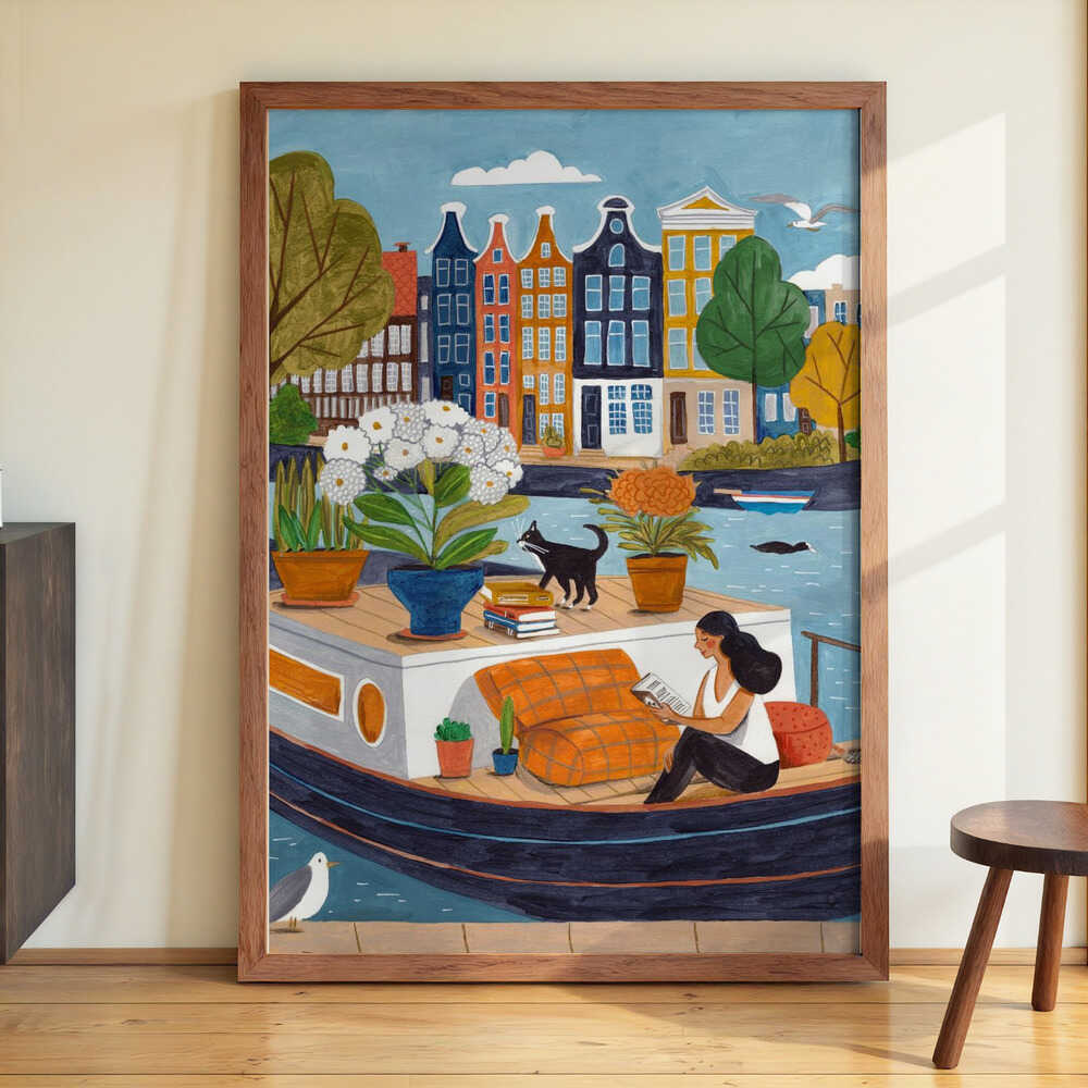 Amsterdam city life on a boat by Caroline Bonne Müller