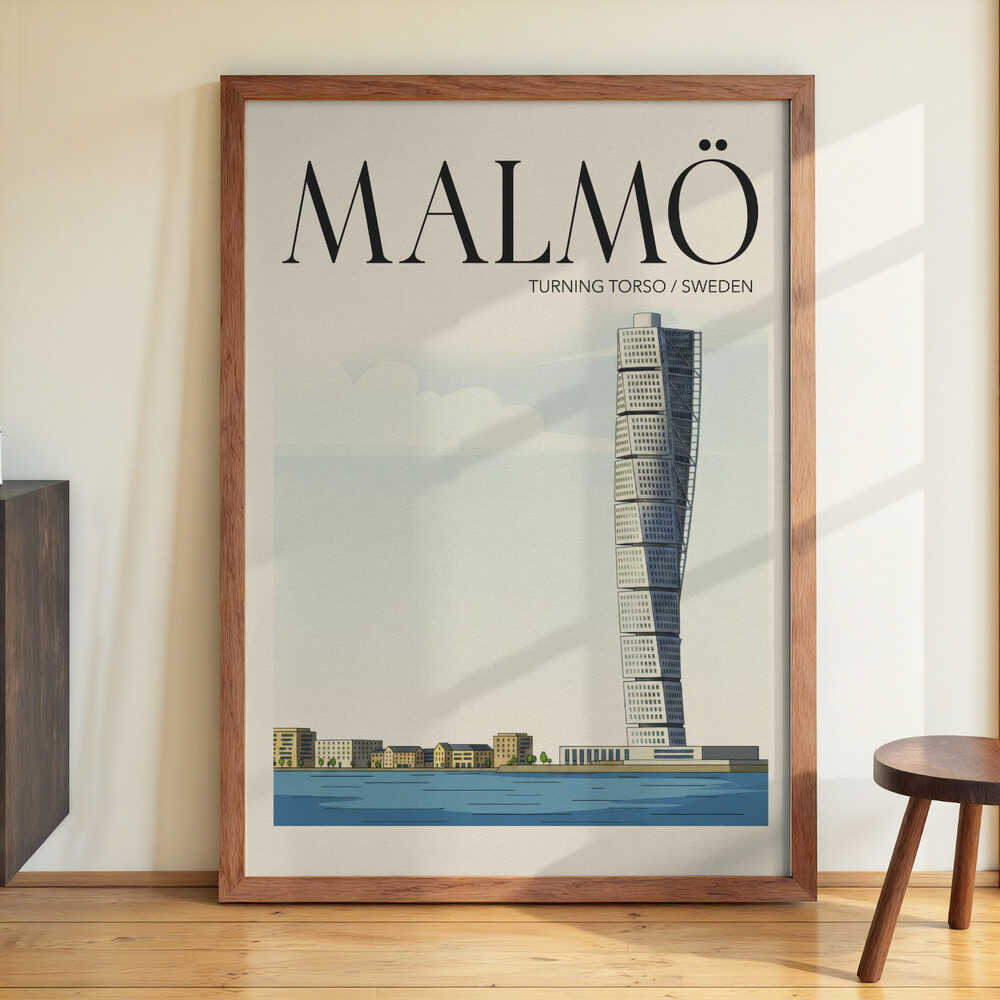 Malmö Travel Poster by Andreas Magnusson