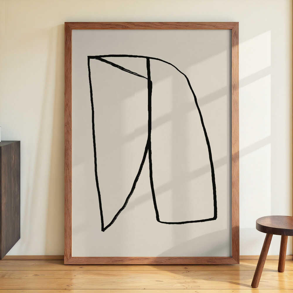 Minimalist Black Line Shape by Little Dean