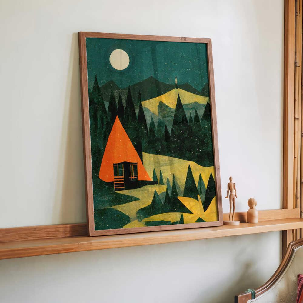 Moonlit Cabin Dream von Treechild