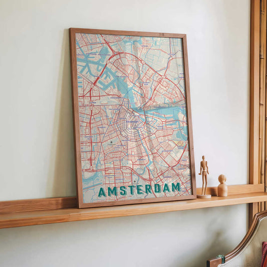 Retro Map   Amsterdam by jay stanley