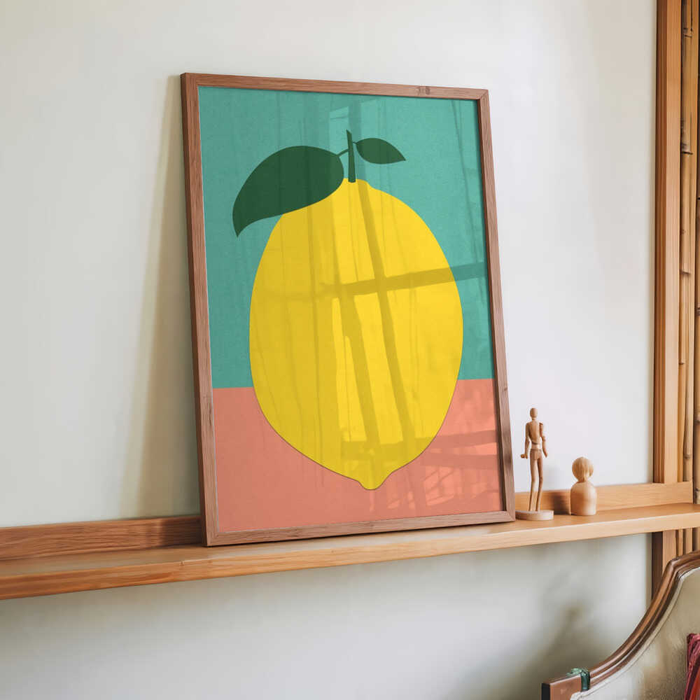 Lemon With Two Leaves by Rosi Feist