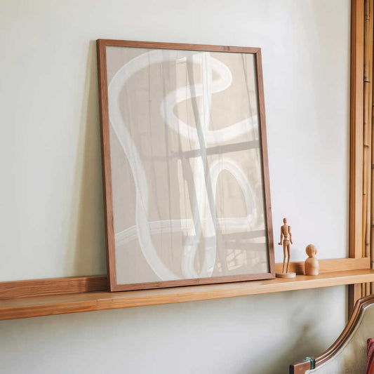 White Brush Stroke Poster by Elena Ristova