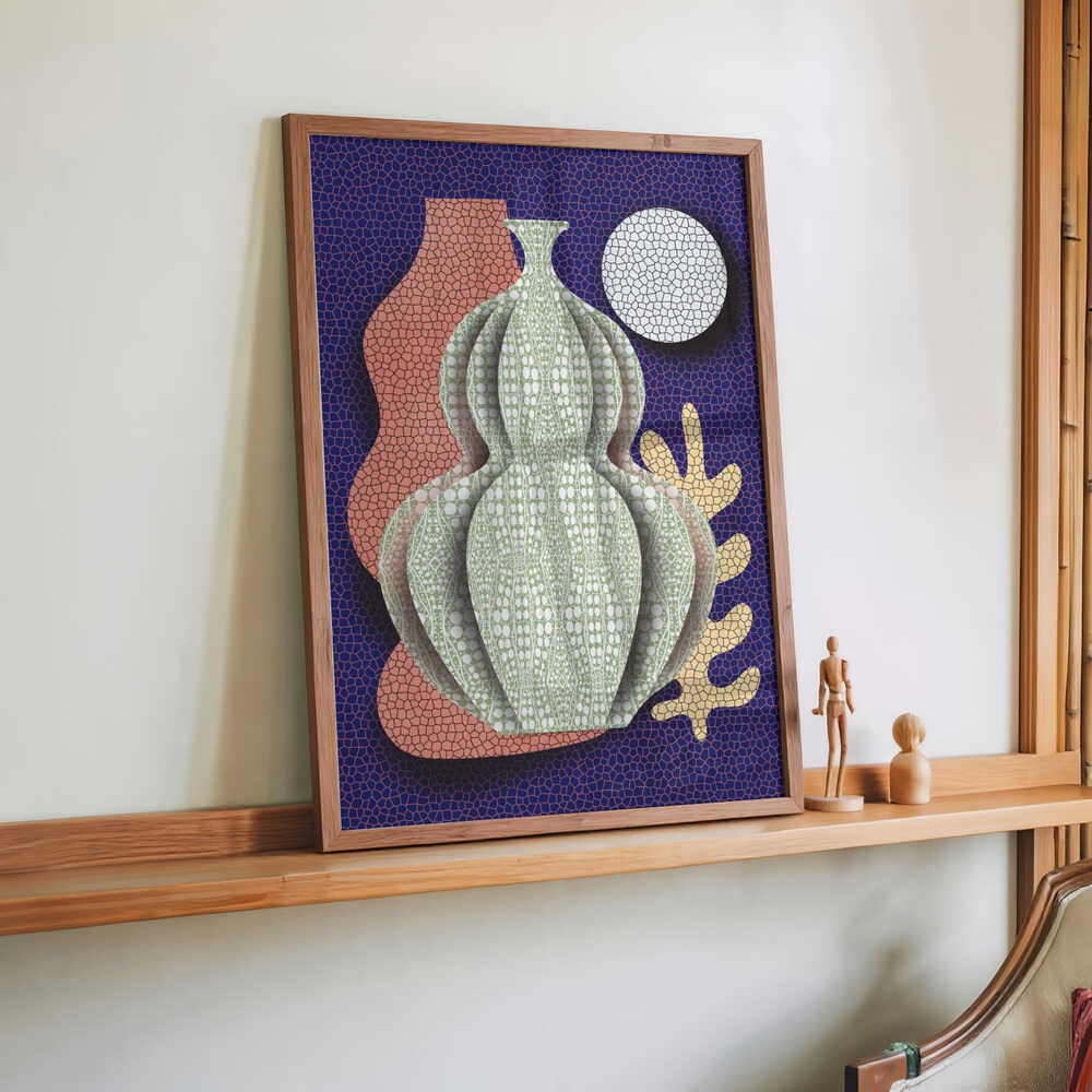 Pop Art Vase und Mond von Little Dean