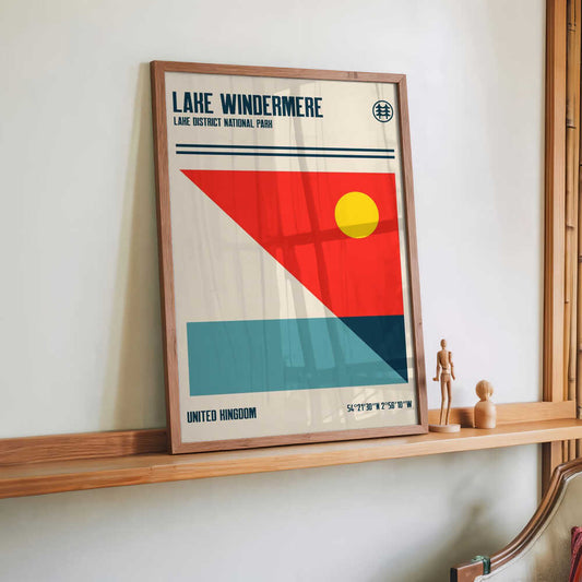Lake Windermere Lake District National Park Travel Poster by Retrodrome