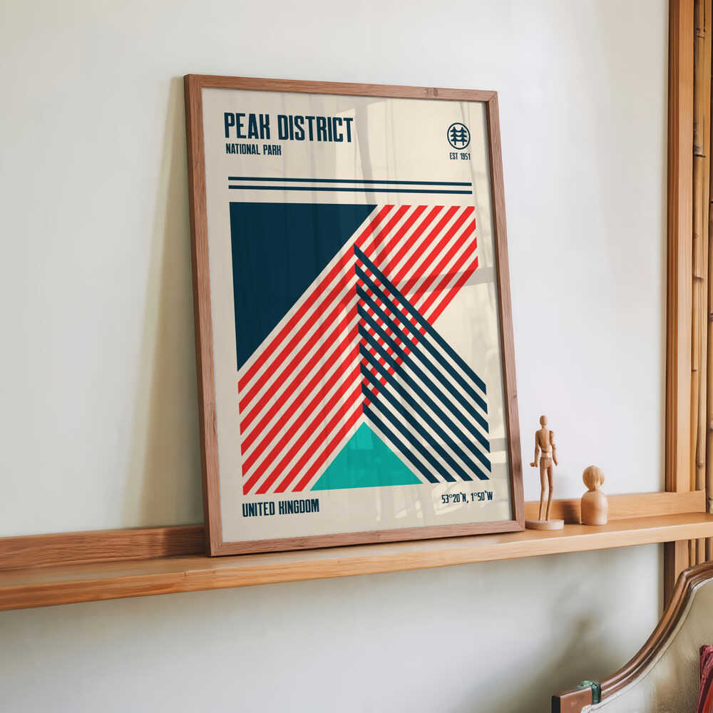 Peak District National Park Travel Poster by Retrodrome