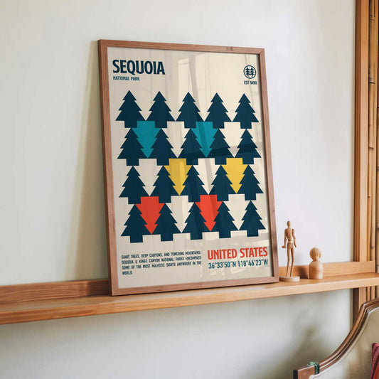 Sequoia National Park Travel Poster by Retrodrome
