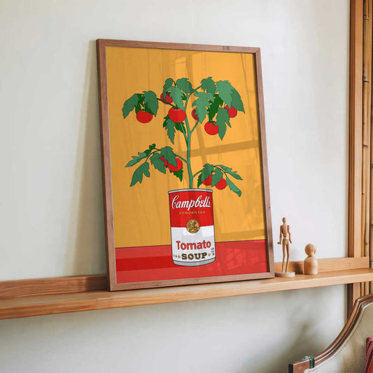Campbells Soup Tomato Plant Retro Illustration by Retrodrome