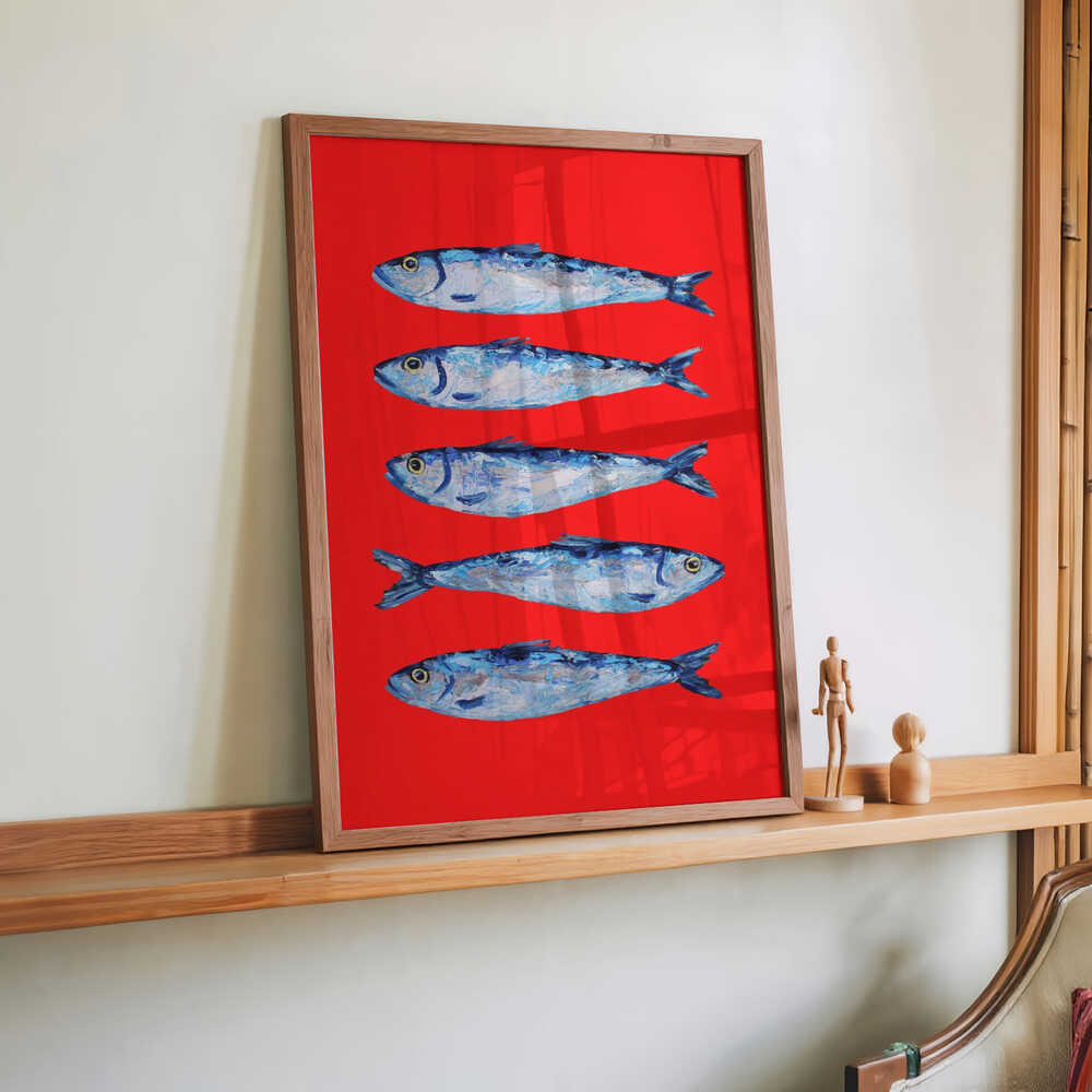 Sardines Berry Red by Alice Straker