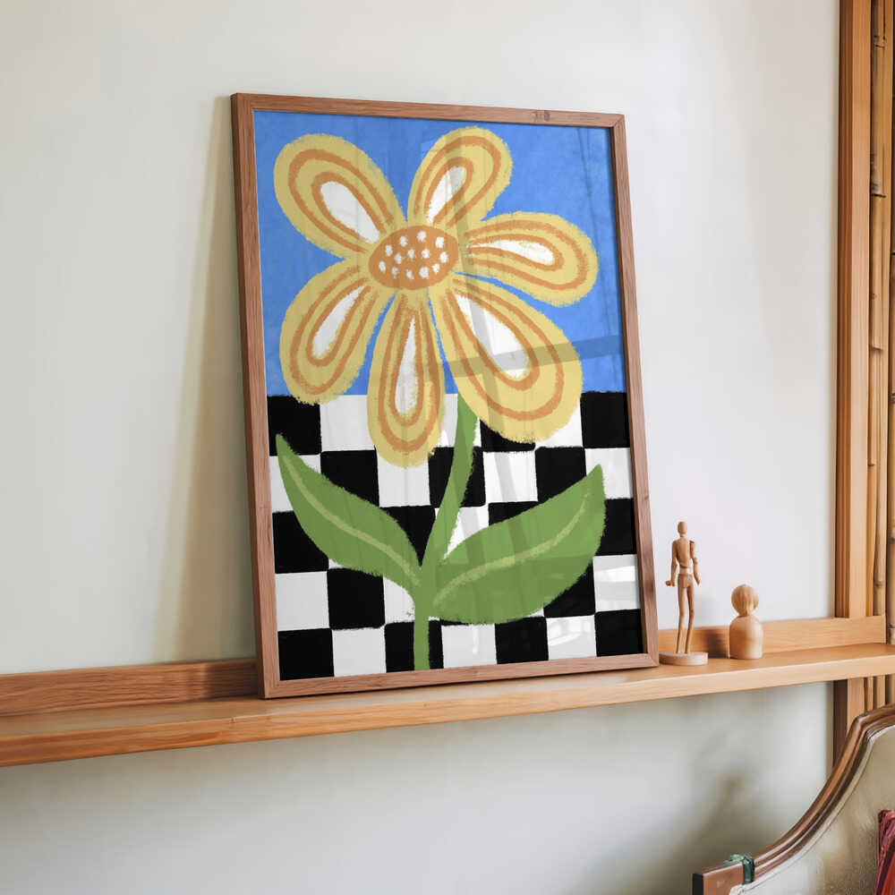 Stilisierte gelbe große Blume von Martina