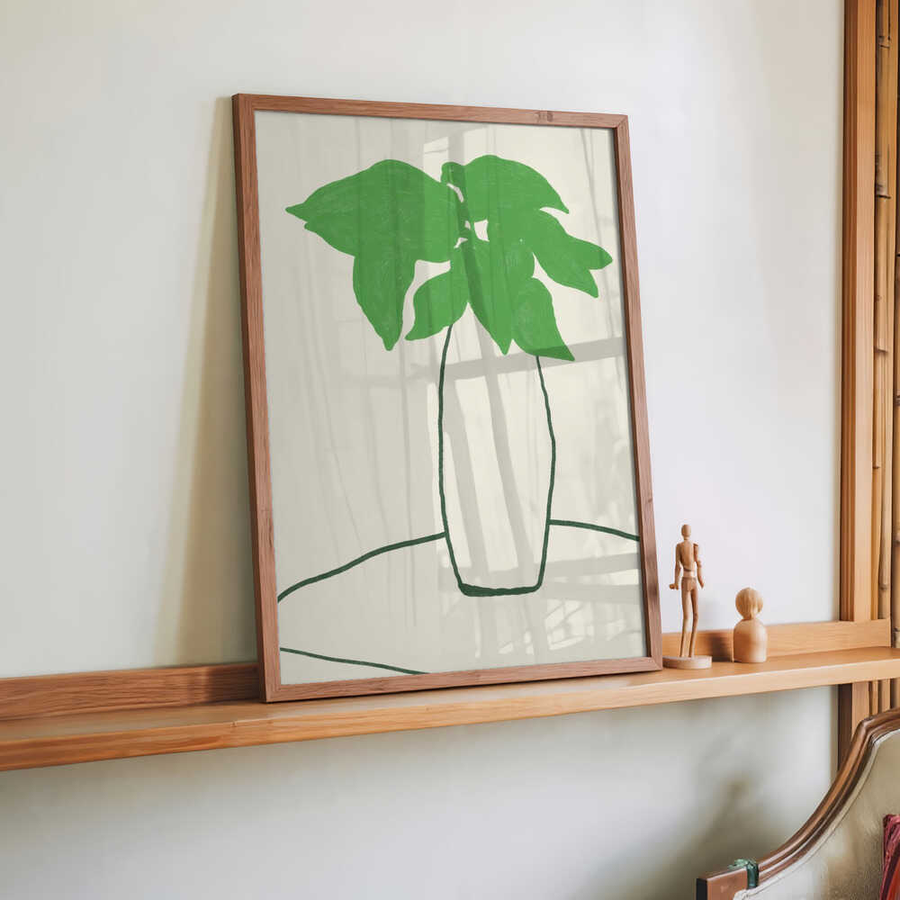 Green Leaves On The Table von Little Dean