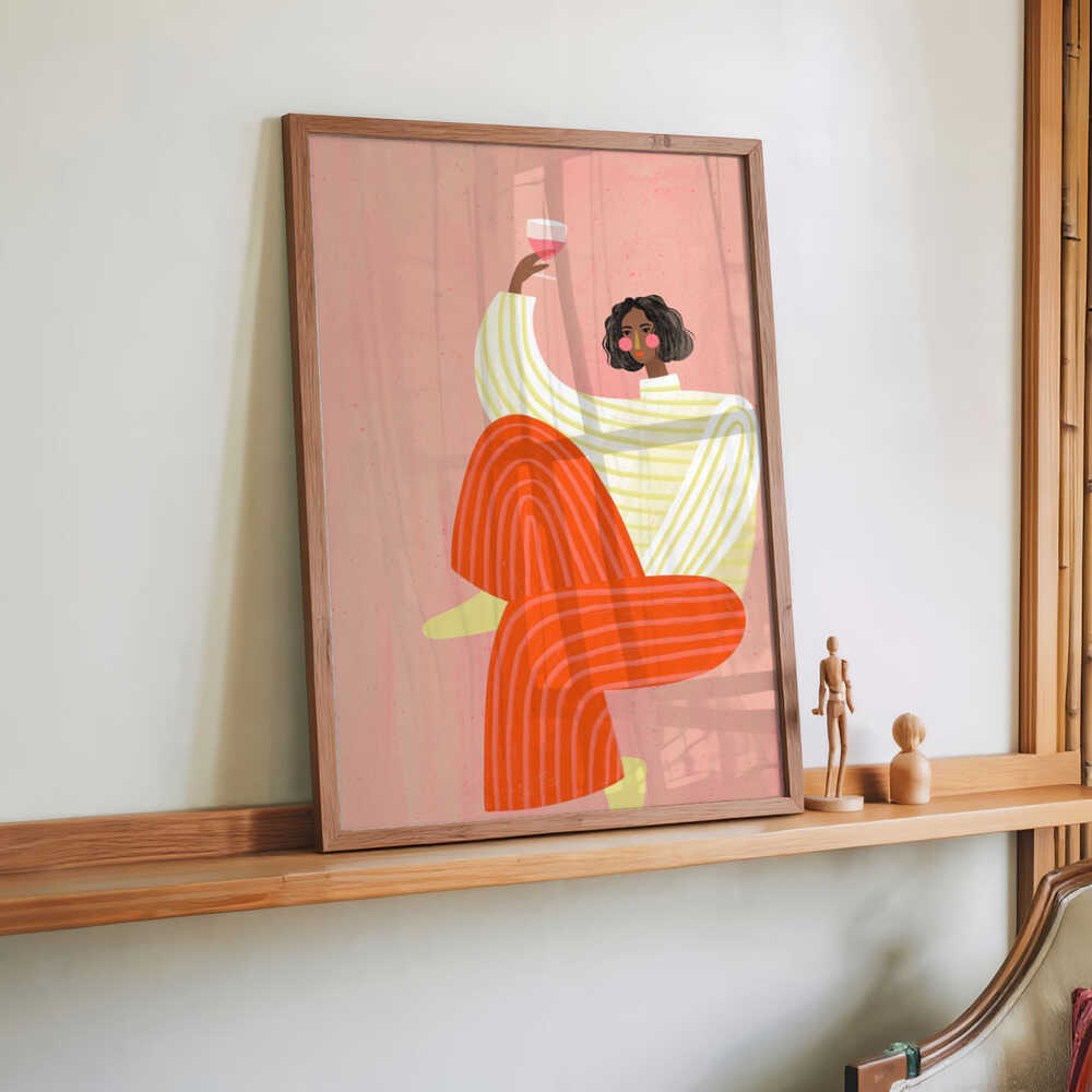 The Woman With The Glass of Wine by Bea Müller