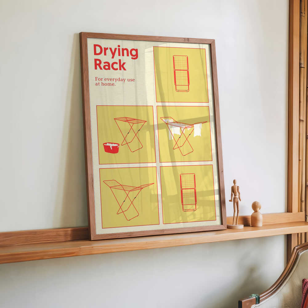 Poster Drying Rack by Rosi Feist