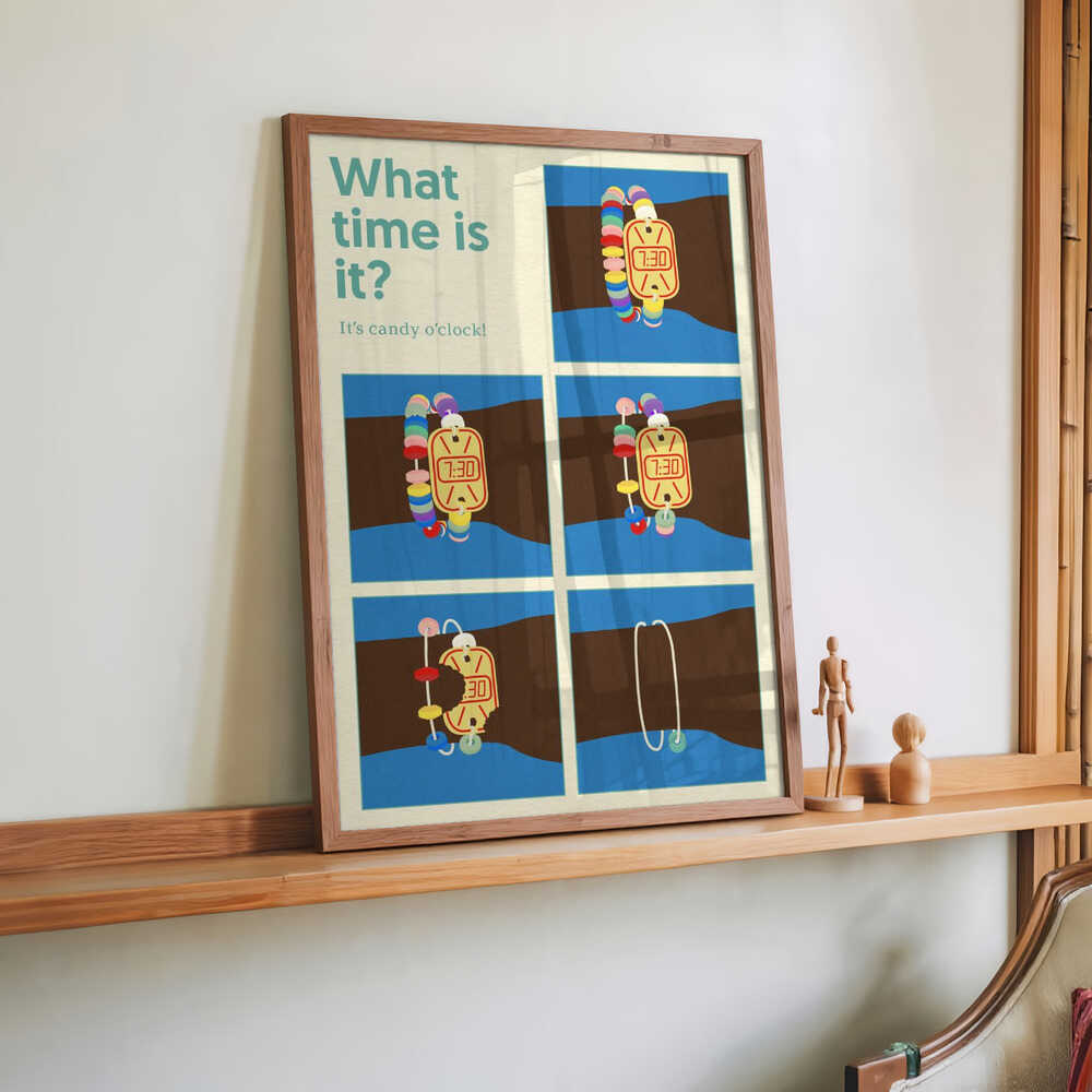 Poster Candy Clock by Rosi Feist