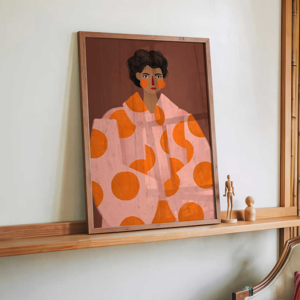 Woman With Orange Dots by Bea Müller