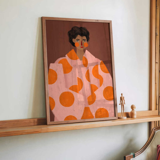 Woman With Orange Dots by Bea Müller