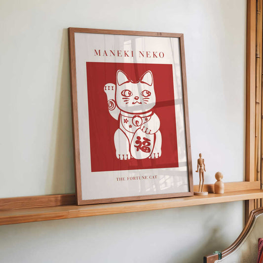 Maneki-Neko Cat Red by KsanaKalpa