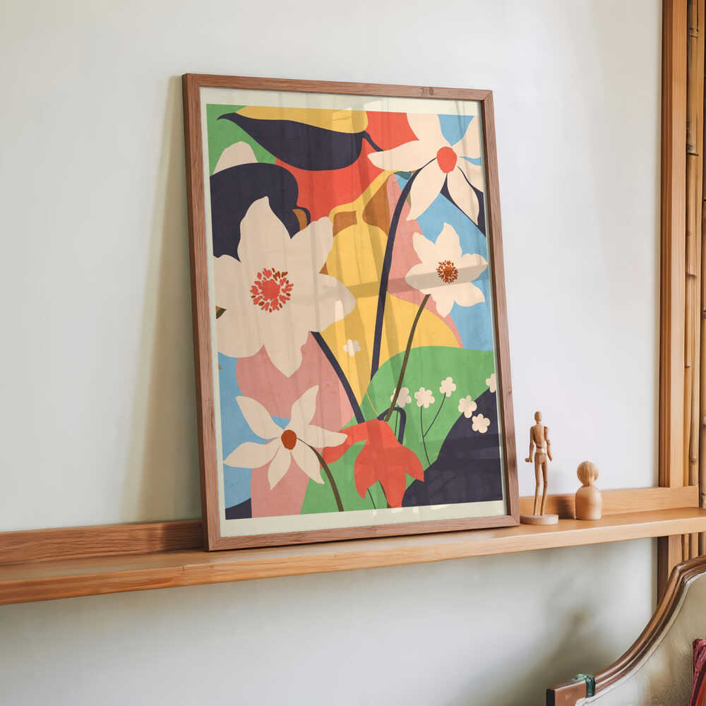 Abstract Art Landscape Flowers by ThingDesign