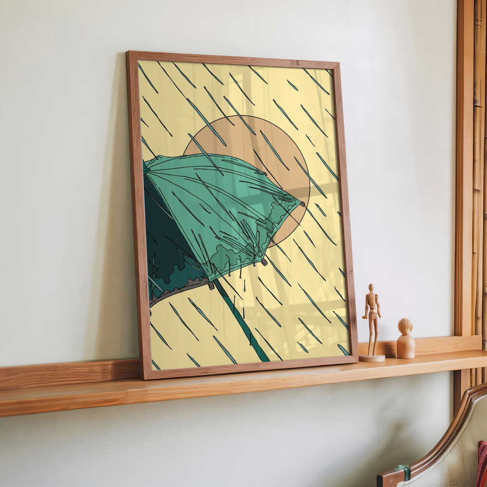 Umbrella in the Rain by Nicholas