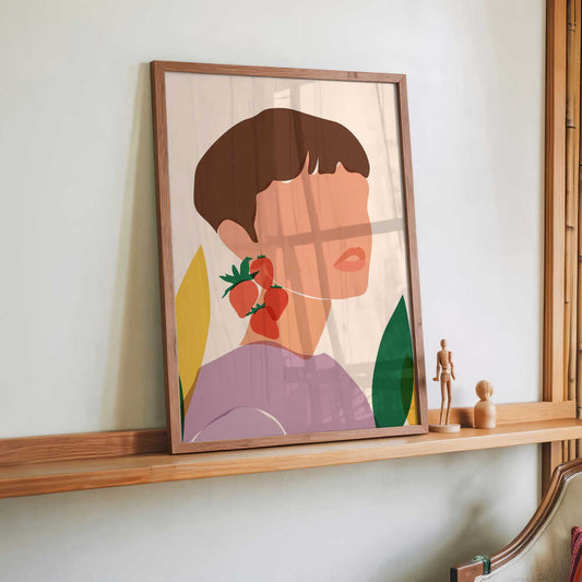 Abstract Strawberry Earrings by Kintsugi99