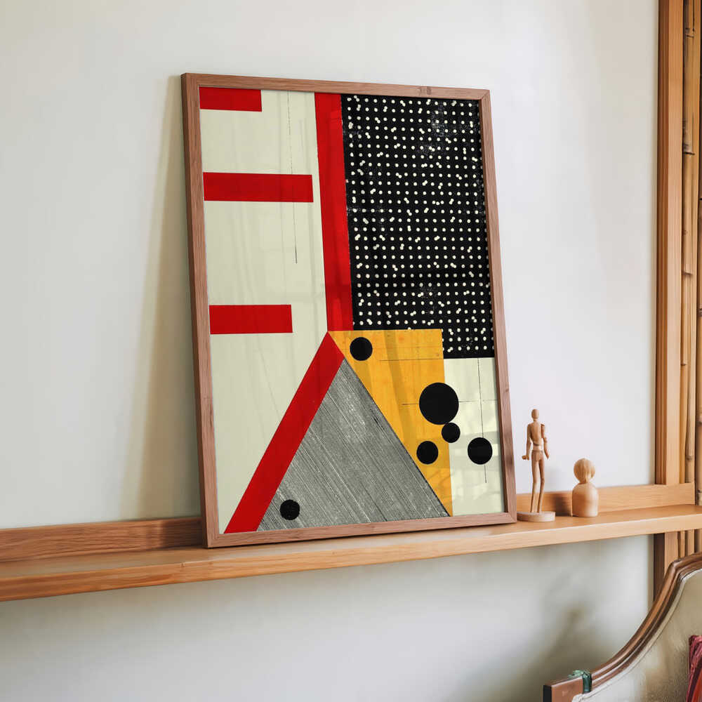 Bold Red Lines and Black Dots by Petr Strnad