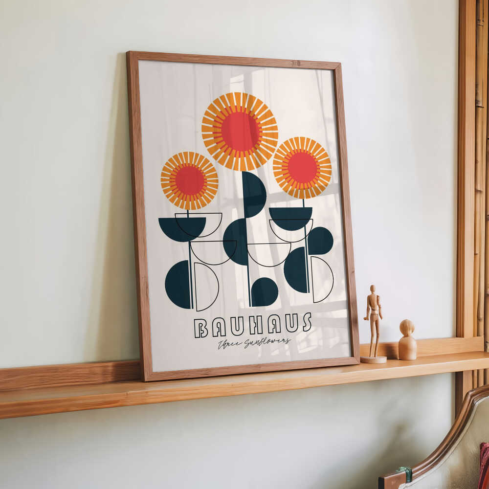 Bauhaus - Three Sunflowers by CATS AND DOTZ