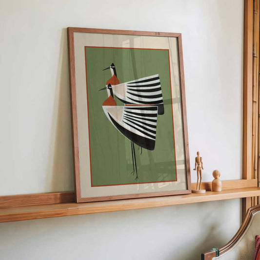 Striped Bird Pair by City Art