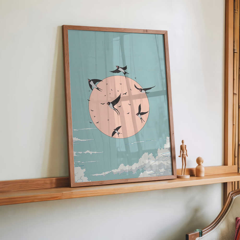 Swallows at Sunrise by Nicholas