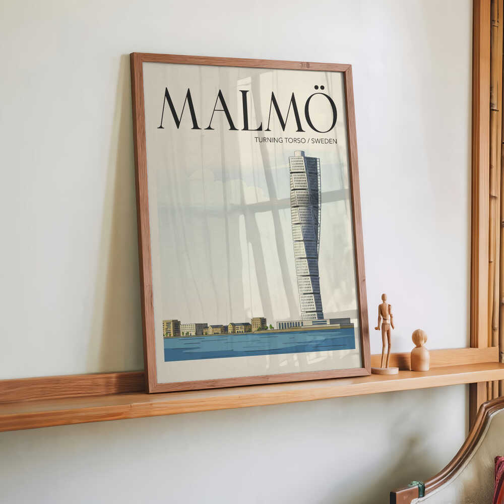 Malmö Travel Poster by Andreas Magnusson