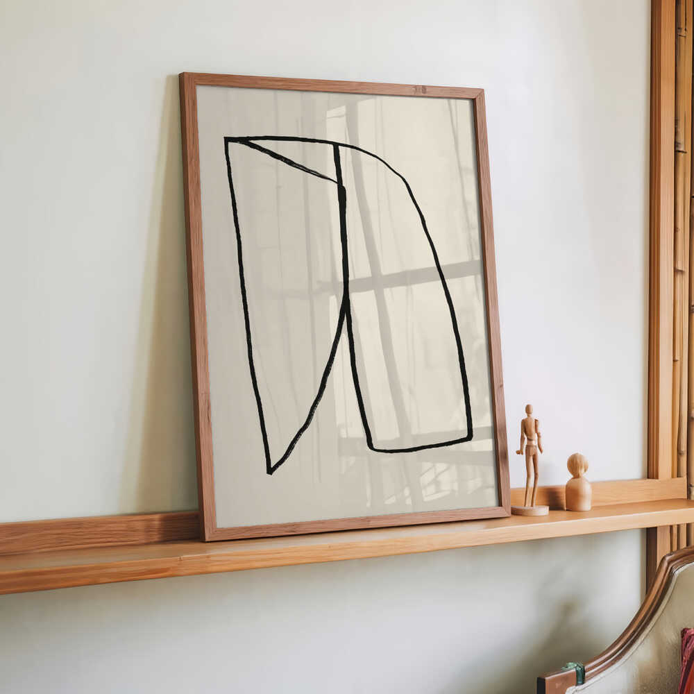 Minimalist Black Line Shape by Little Dean