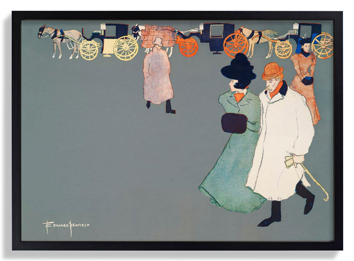 Mann und Frau auf der Straße von Edward Penfield