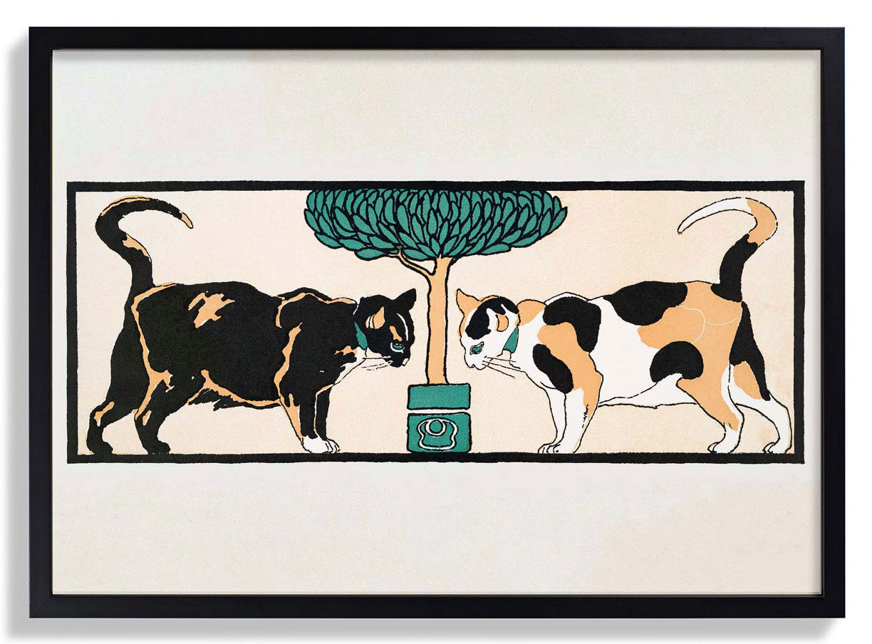 Cats Under a Tree by Edward Penfield