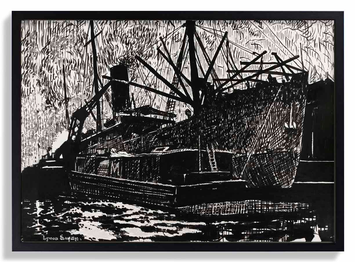 Linienschiff und Schlepper von Henry Lyman