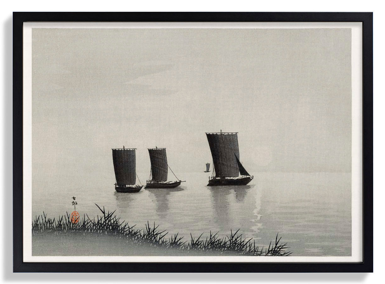 Fishing Boats by Ohara Koson