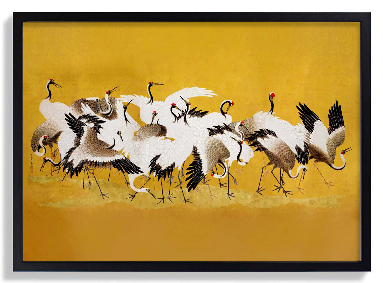 Japanischer Kranichschwarm von Ishida Yūtei