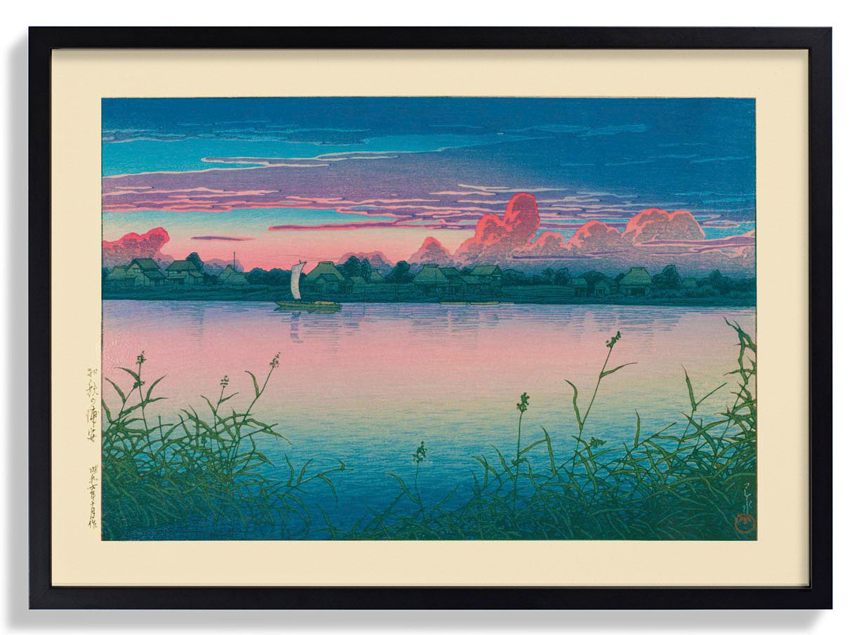 Early Autumn in Urayasu Art Print by Hasui