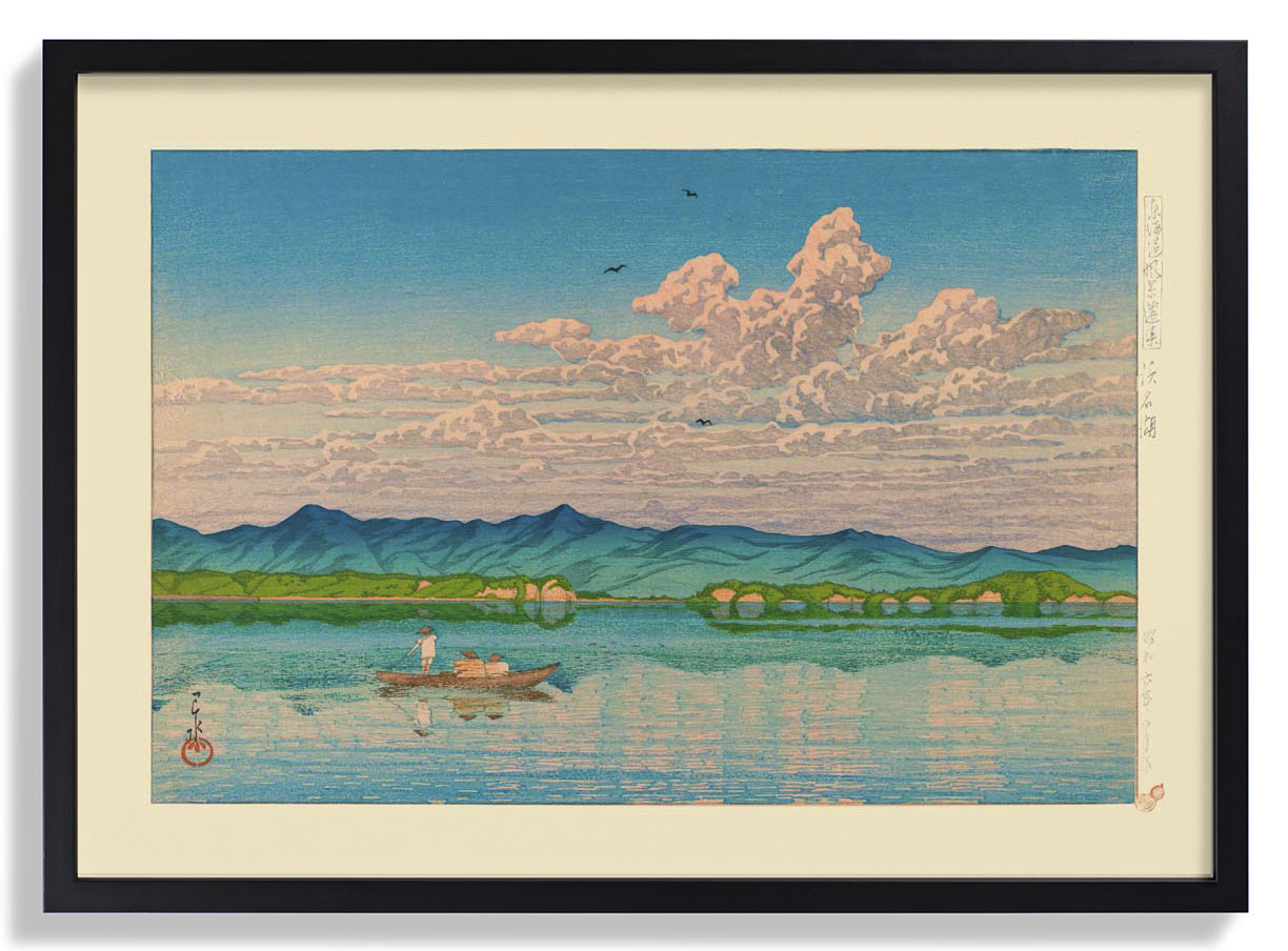 Ausgewählte Ansichten des Tokaido-Sees Kunstdruck von Hasui