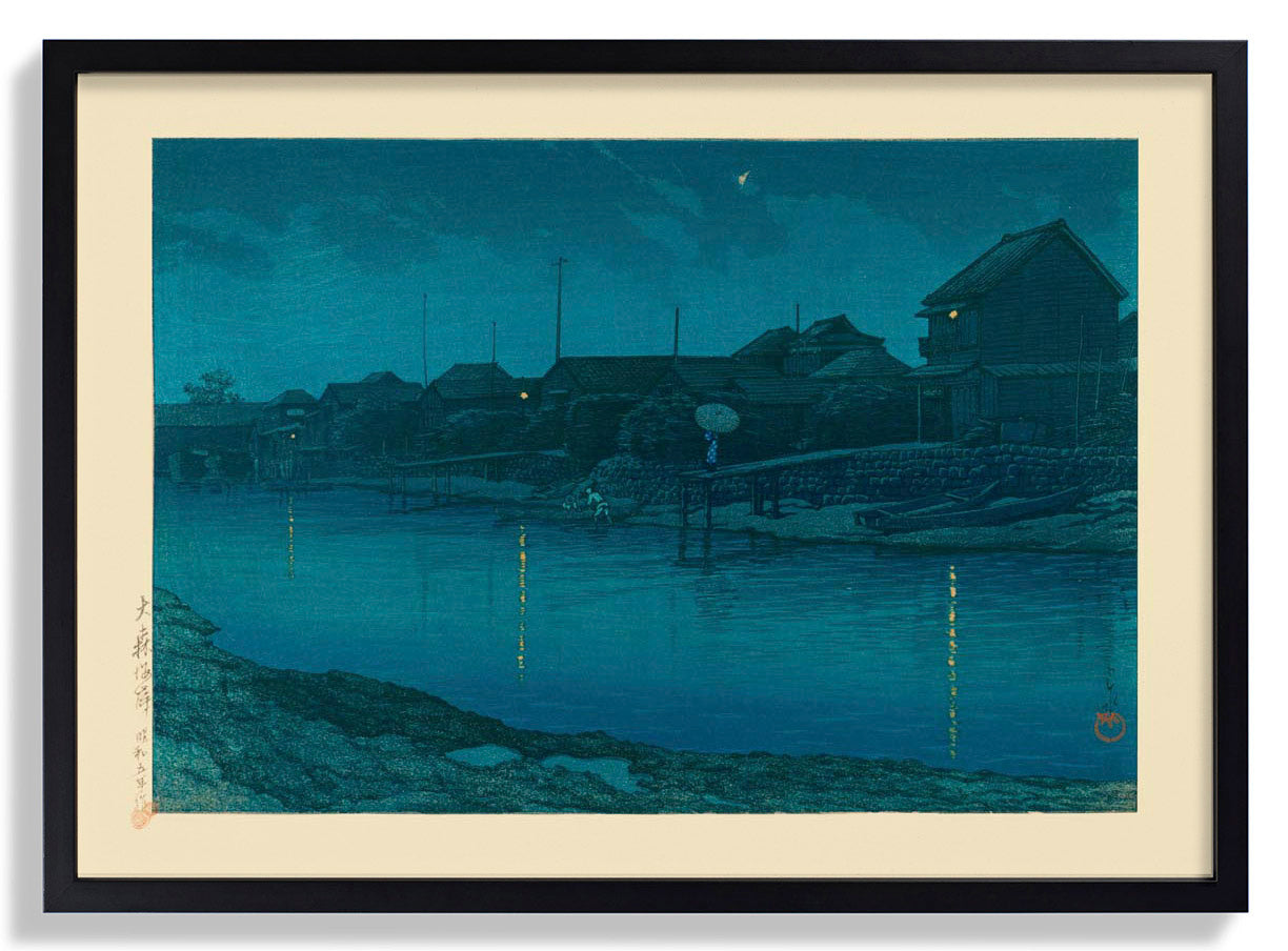 Ōmori Coast Kunstdruck von Hasui