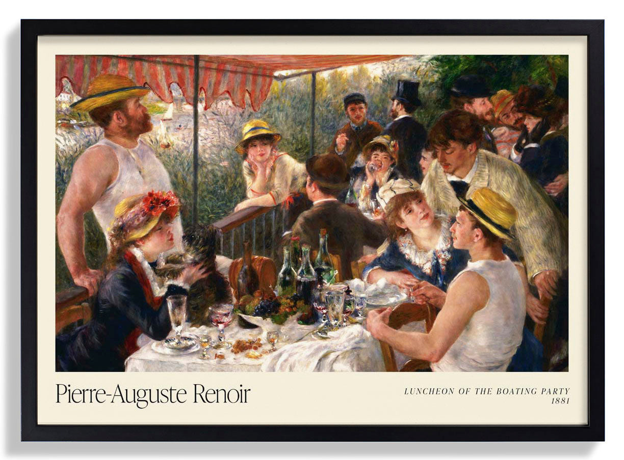 Mittagessen der Bootsparty Ausstellungsplakat von Pierre A. Renoir