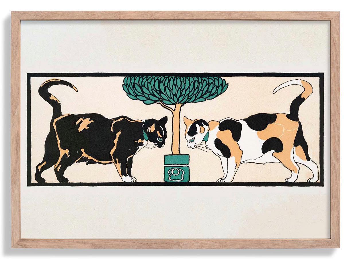Cats Under a Tree by Edward Penfield