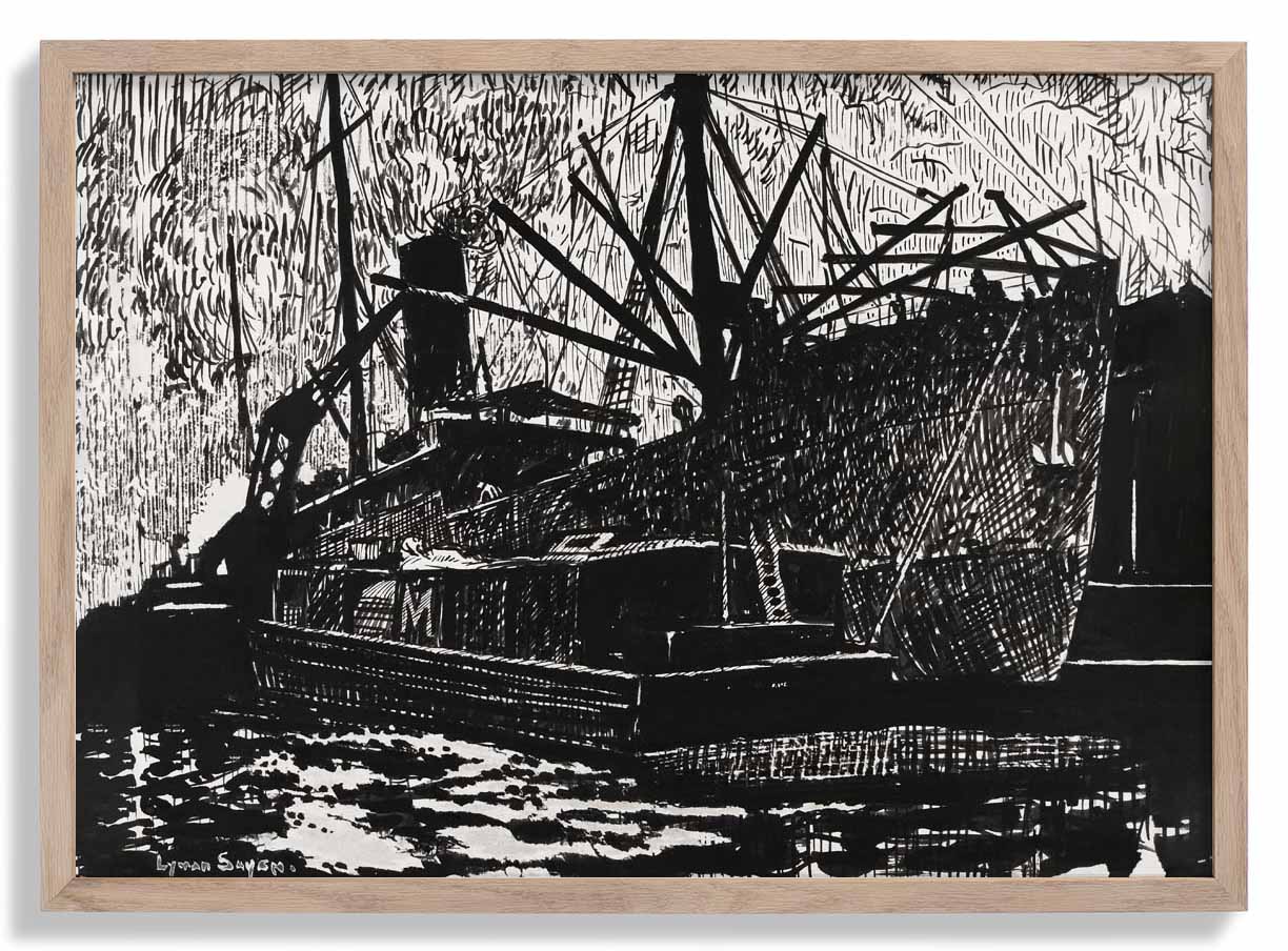 Liner and Tug by Henry Lyman