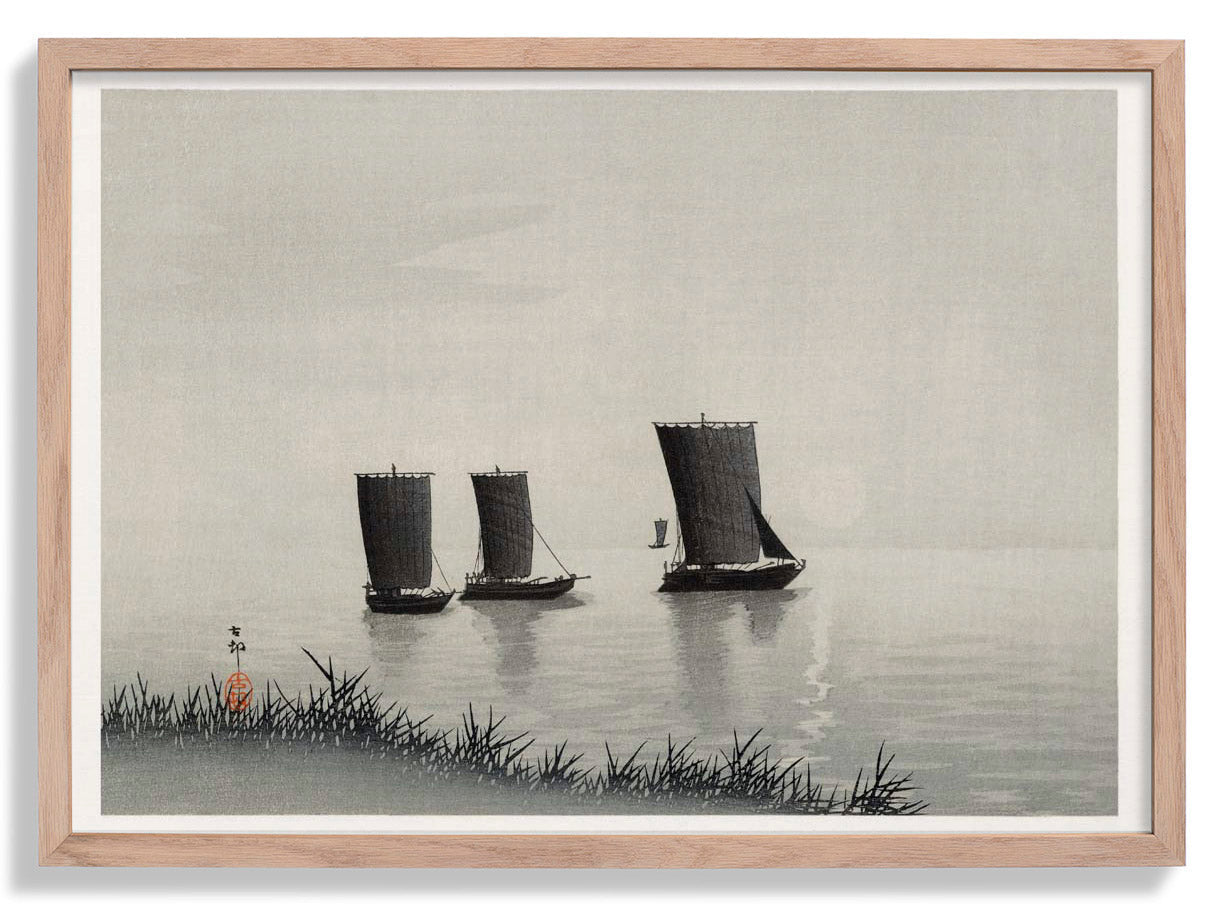 Fishing Boats by Ohara Koson Poster